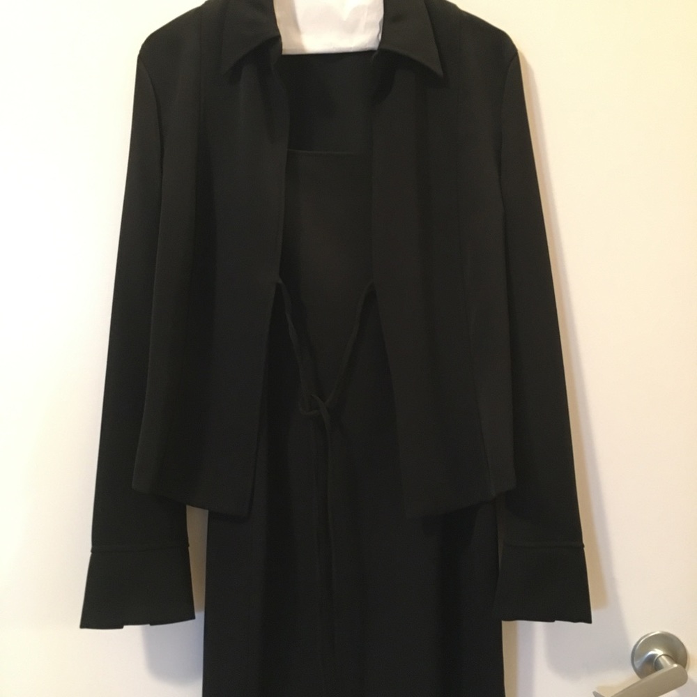 MAX & Co Stylish black dress and jacket - made in Italy, size 44 (8 US). New!